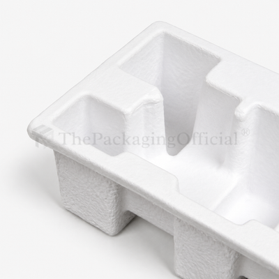 White Dry Press Molded Pulp Insert