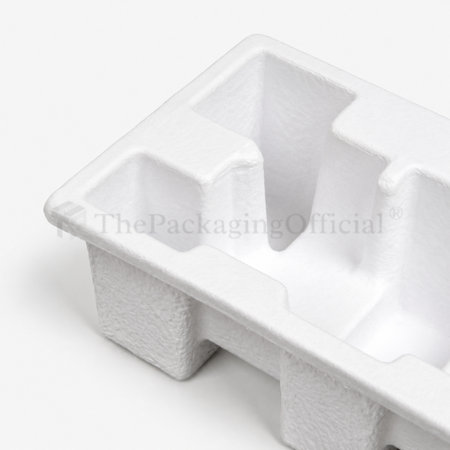 White Dry Press Molded Pulp Insert