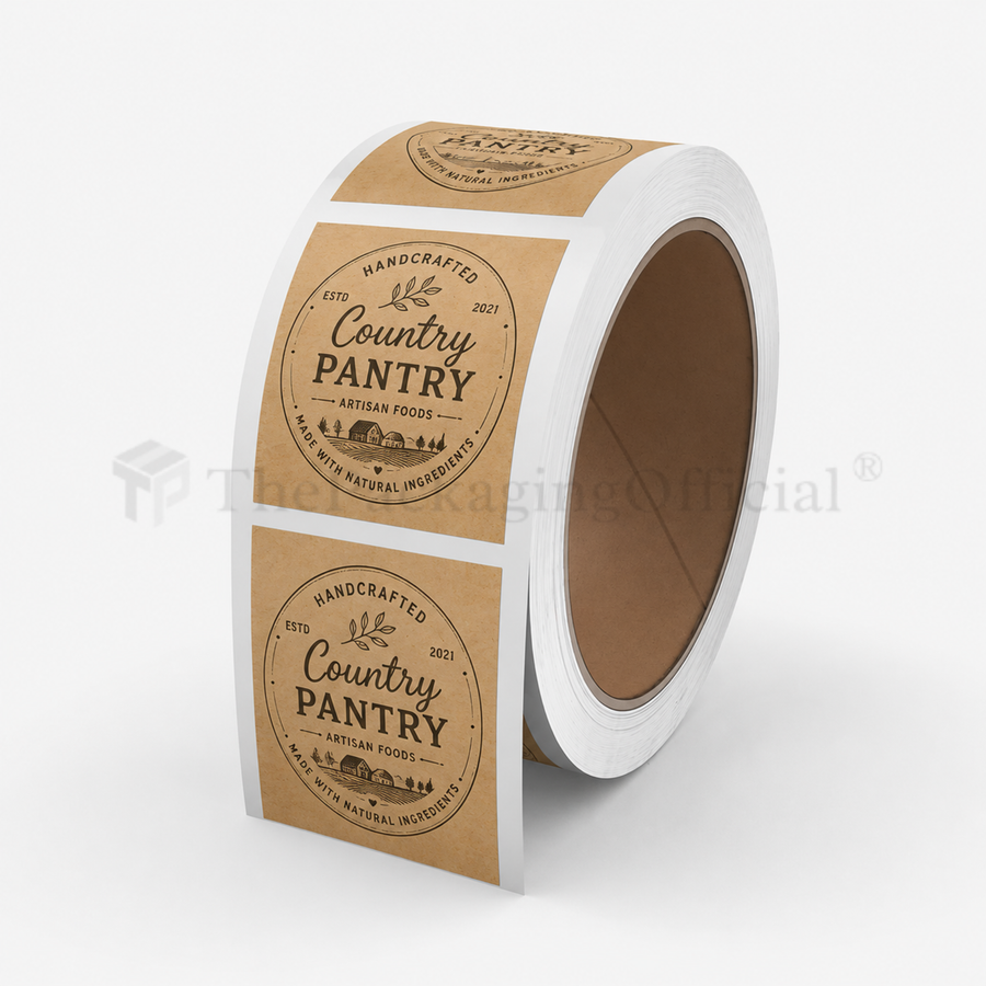 Custom Printed Kraft Paper Labels